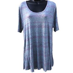 ❄️3/$18❄️ LulaRoe | Teal & Purple Perfect T | L